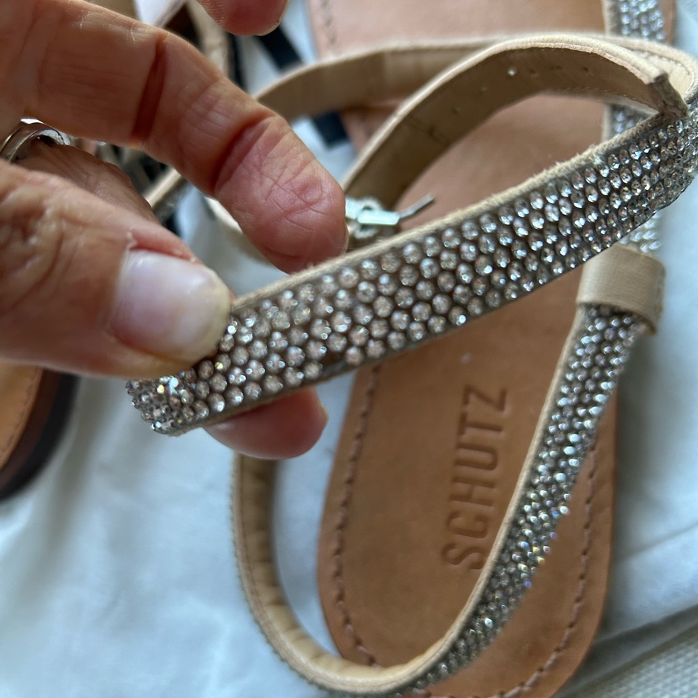 Schutz Courtney Crystal flat sandal - Picture 5 of 9